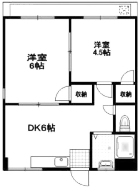 第一長門ビル401 間取り図