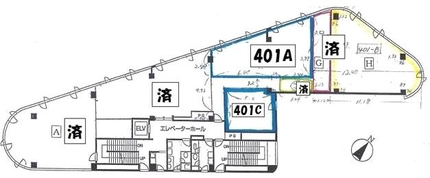 第10吉田ビル401A 間取り図