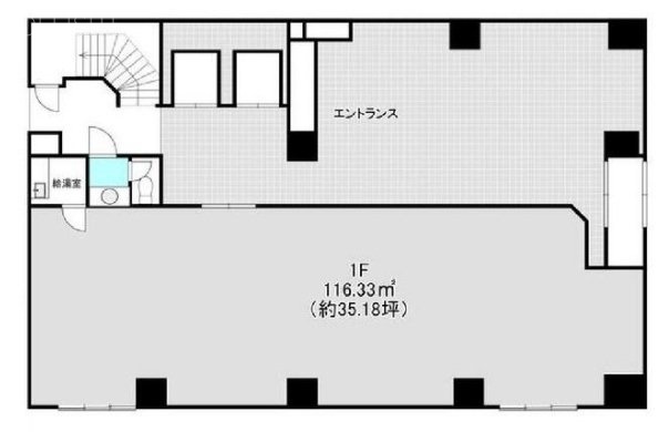 雷電ビル1F 間取り図