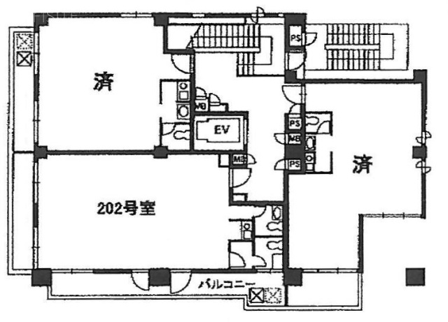 クインズコート新宿202 間取り図