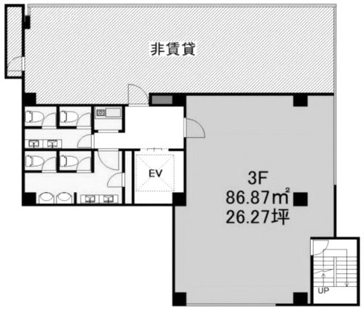 アクシード蒲田本町ビル3F 間取り図