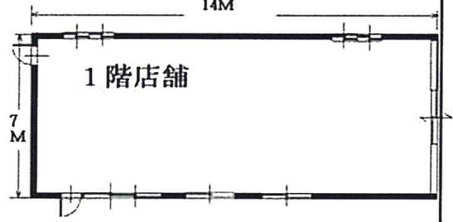 石川コーポラス第三ビル1F 間取り図