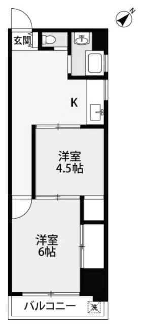 北條ビル602 間取り図