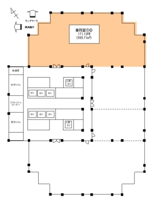 日石横浜ビル1・2 間取り図