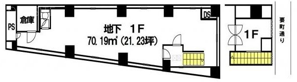 丸十ビルⅡB1F 間取り図