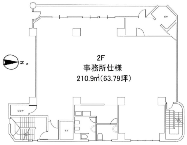 扇橋会館2F 間取り図