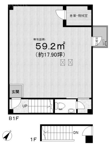 下野ビルB1F 間取り図