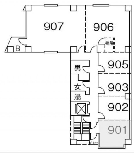 山萬ビル901 間取り図