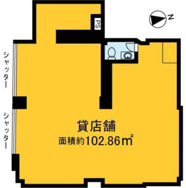 高円寺サンハイツビル1F 間取り図