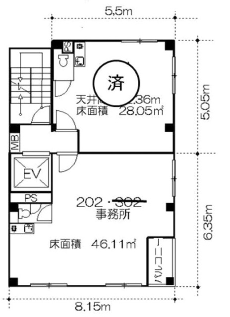 矢野ビル202 間取り図