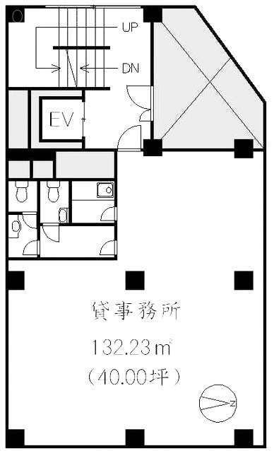 城北ビル9F 間取り図