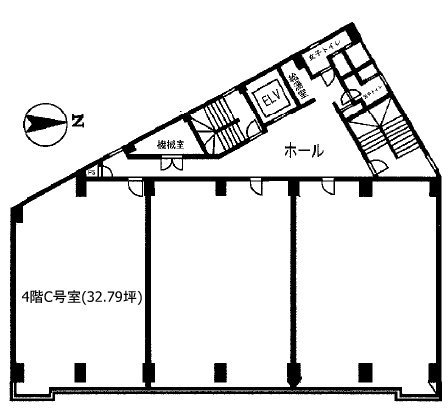 オダカビルC 間取り図