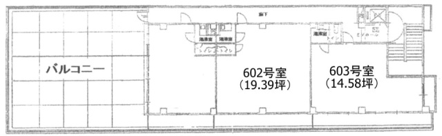 原島第二・第三ビル602 間取り図