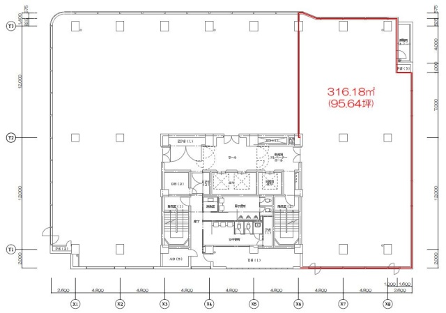 NU関内ビル8F 間取り図