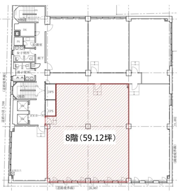 立川三菱ビル8F 間取り図