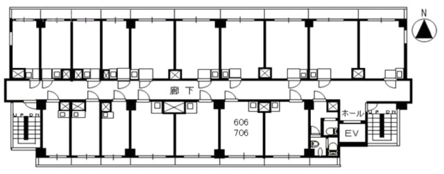 日本橋永谷ビル706 間取り図
