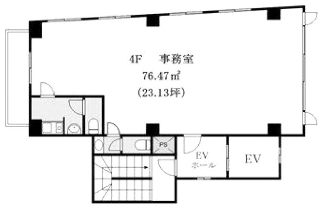 本八幡駅前ビル4F 間取り図