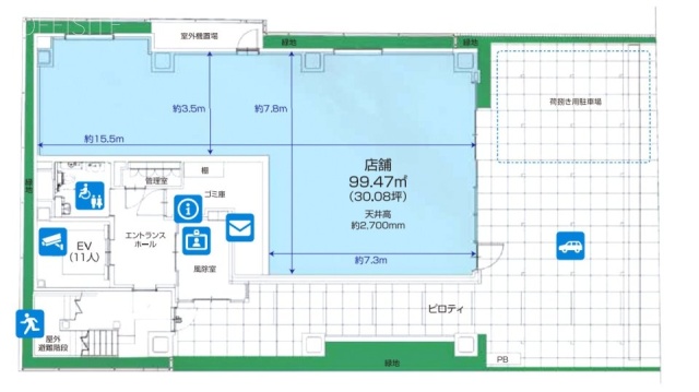 VORT虎ノ門Ⅱ1F 間取り図