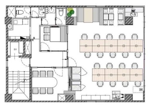 Biz Feel Ichigaya(旧 ツボヤビル)2F 間取り図