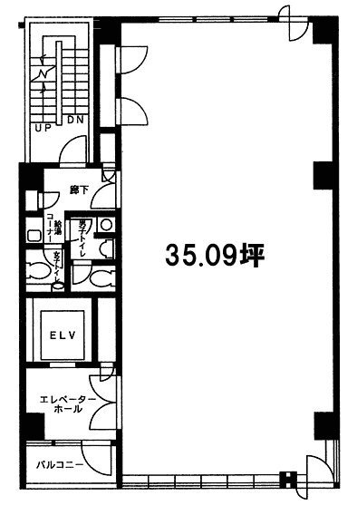 黒門平成ビル8F 間取り図