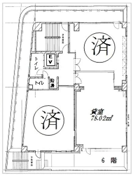 サンシロービル6F 間取り図