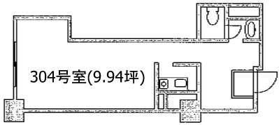 高田馬場ヒルサイドパレス304 間取り図