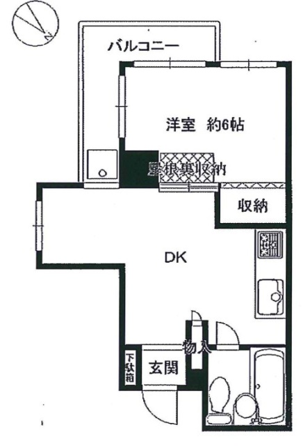 セブンスター第8五反田ビル407 間取り図
