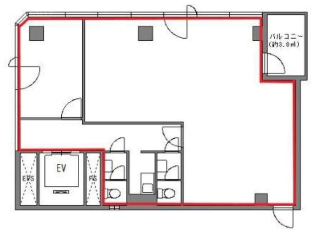 小鍛冶ビル8F 間取り図