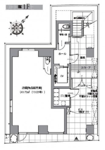 グランジット日本橋馬喰町1F 間取り図