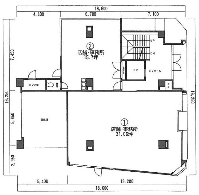 ライジング神宮前ビル1F 間取り図