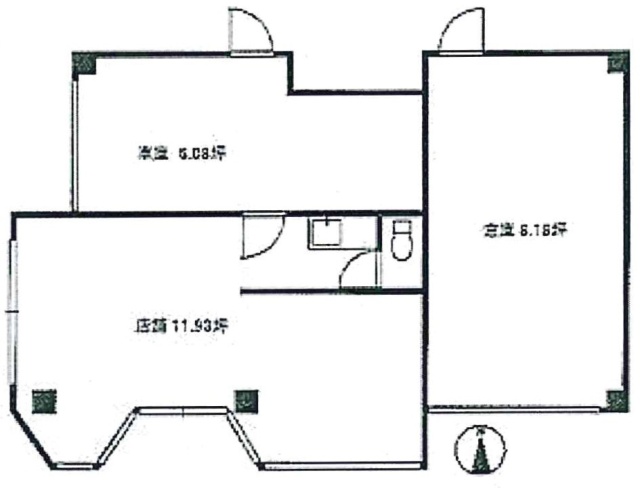 メゾンヒラオカビル1F 間取り図