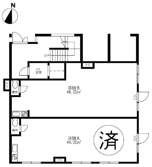 エクラシエビルB 間取り図