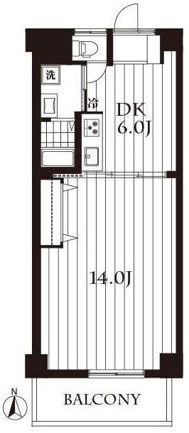 ニューローレルマンション5F 間取り図