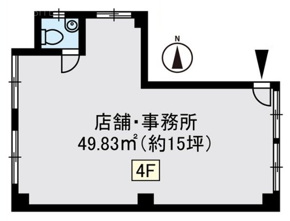 第6アムスビル(旧 片山ビル)4F 間取り図