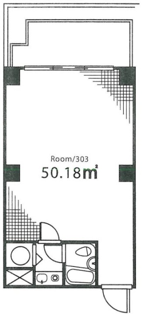 赤坂ロイヤルプラザ303 間取り図