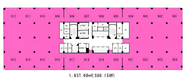 有楽町ビル9F 間取り図