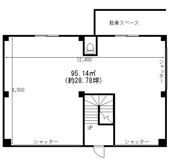 矢口3倉庫ビル1F 間取り図