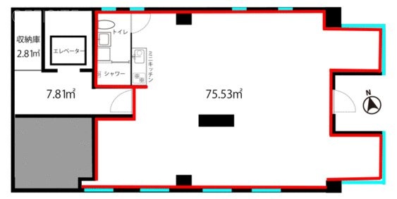 天翔オフィス東新宿9F 間取り図