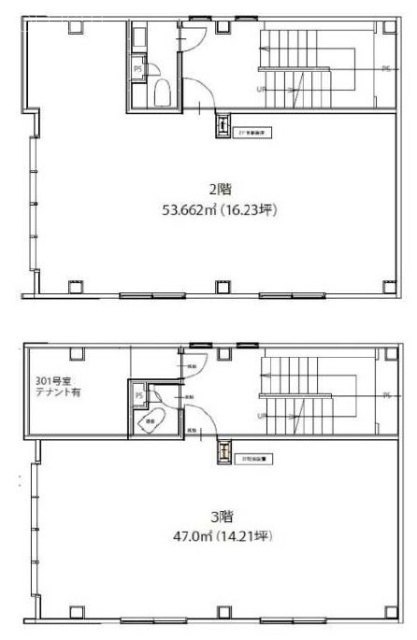 First Enomotoビル2F～3F 間取り図