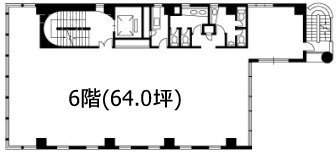 国立東加賀屋ビル6F 間取り図