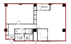 エルプリメント新宿412 間取り図