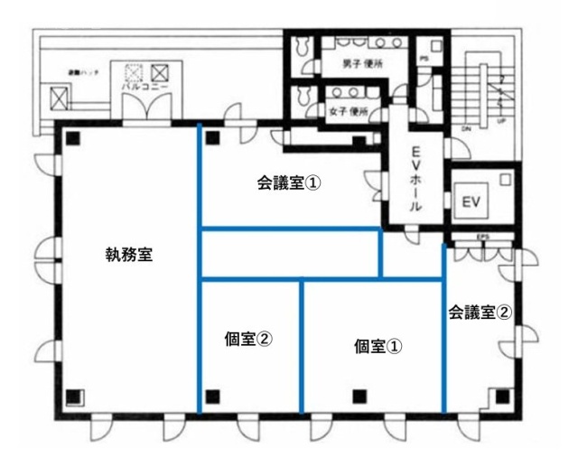 ACN八丁堀ビル5F 間取り図