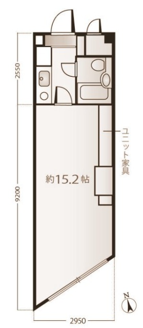 赤坂ナショナルコート312 間取り図