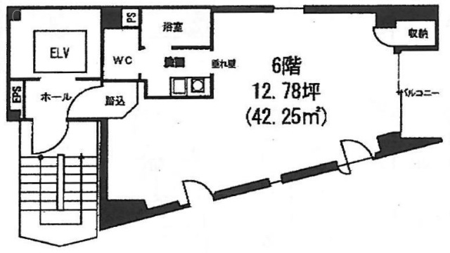 GY築地ビル6F 間取り図