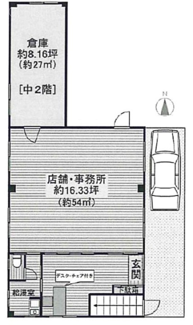 コーポアポロンビル1F 間取り図