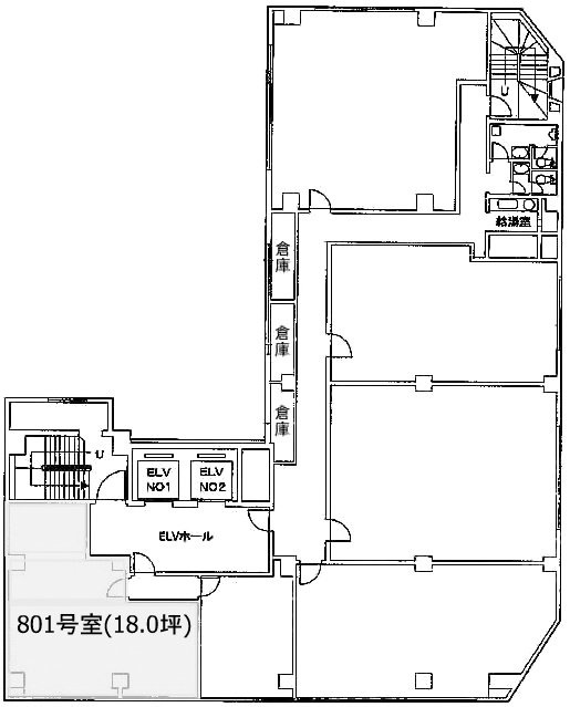 太洋ビルディング第2新館B801 間取り図