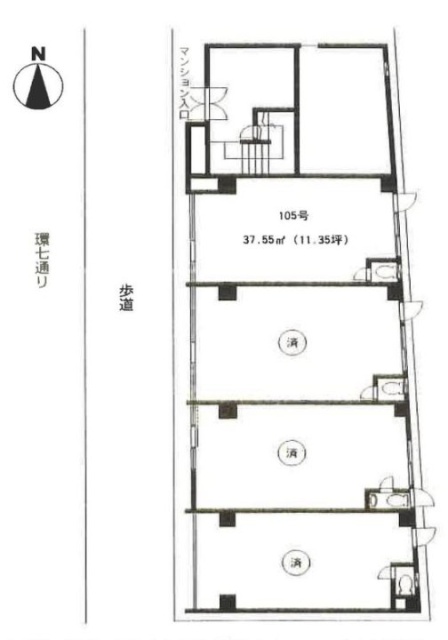 高円寺マンション105 間取り図