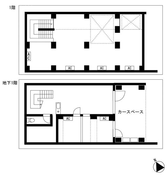 パーメアネックスビルB1F～1F 間取り図