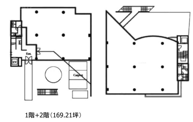 青葉台イーストビル1F～2F 間取り図