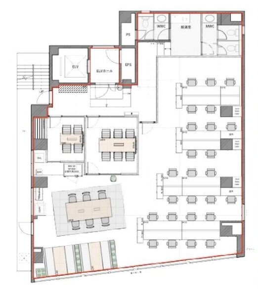 安和司町ビル3F 間取り図